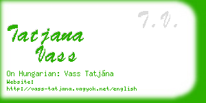 tatjana vass business card